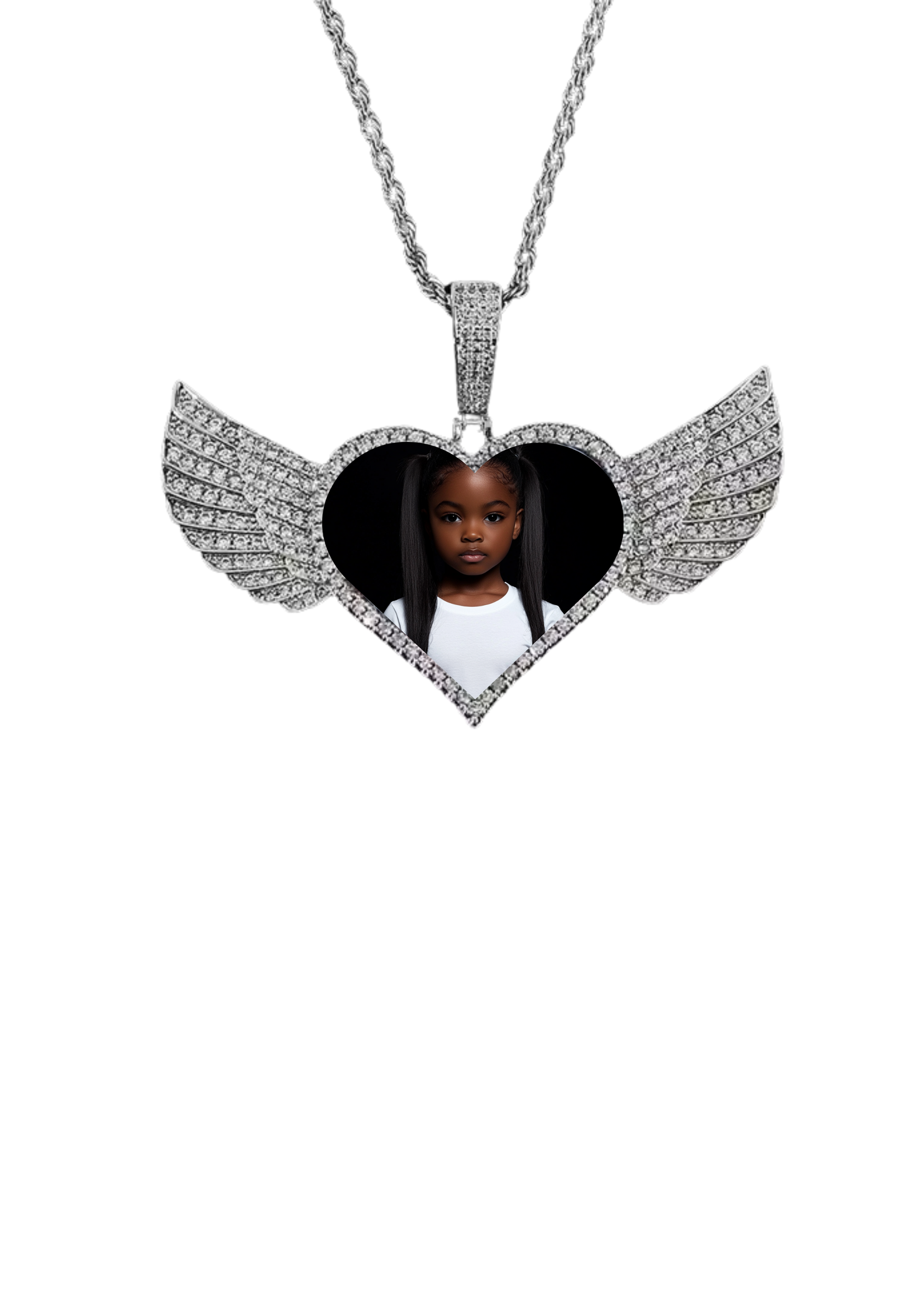 Custom Heart Wing Pendant