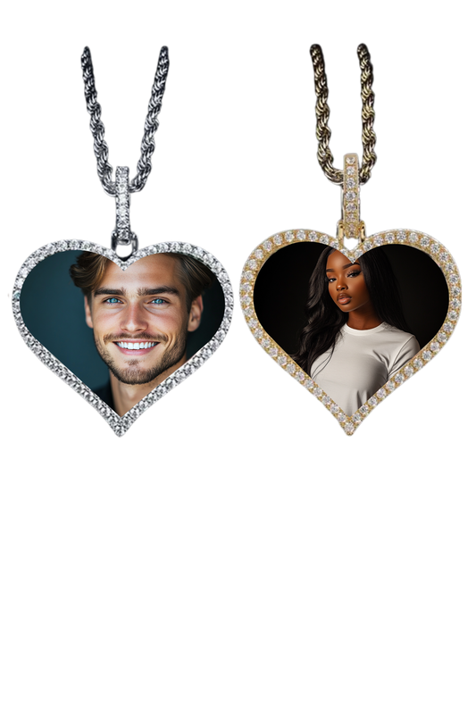Custom Heart Photo Pendant