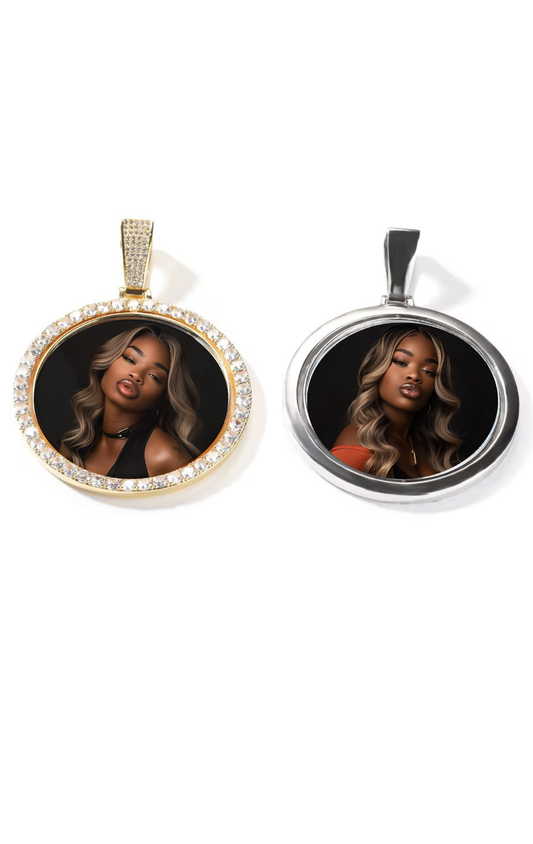 3D SPINNING 2-FACED CUSTOM PICTURE PENDANT